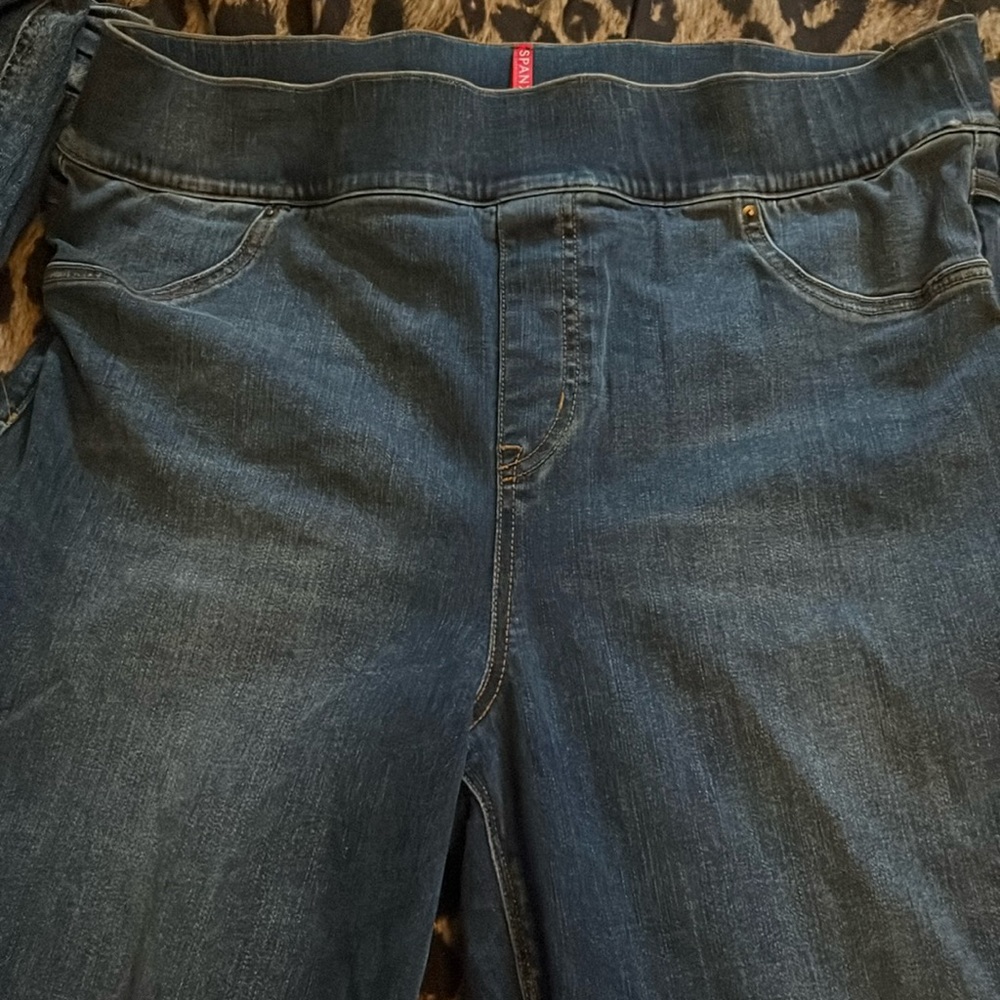 Spanx size 2x jeans elastic waist skinny leg ankle